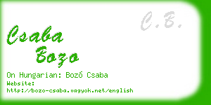 csaba bozo business card